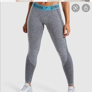 Gymshark Flex Leggings Charcoal Marl/Dusky Teal